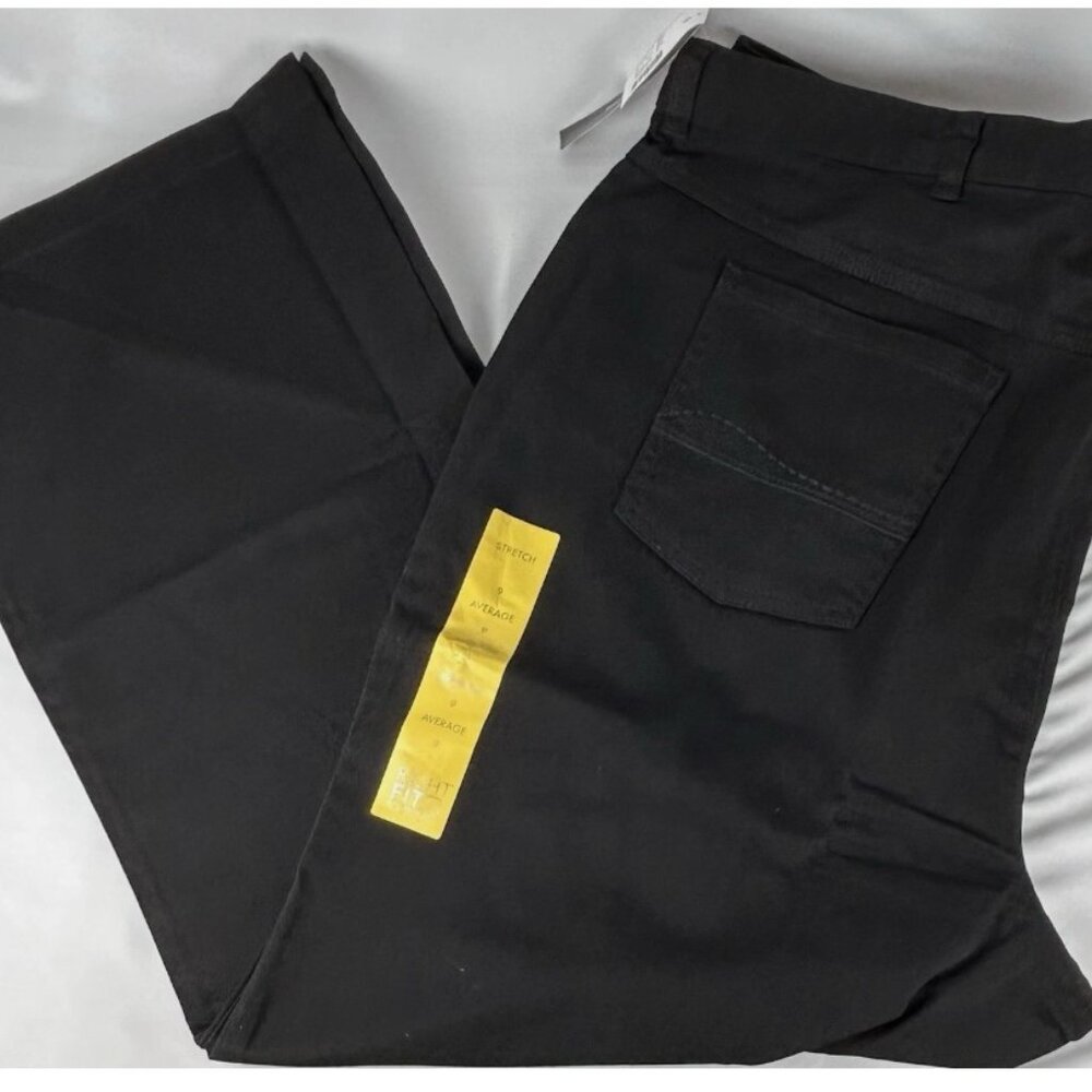 NWT Liz & Me Signature Catherines Black Denim Jeans Sz 9 4X Straight Right Fit